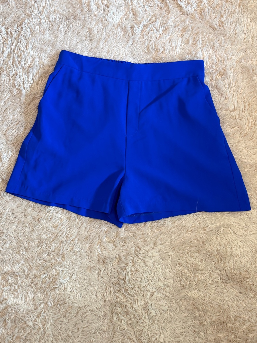 Skies Are Blue Cobalt High-Waist Tailored Shorts